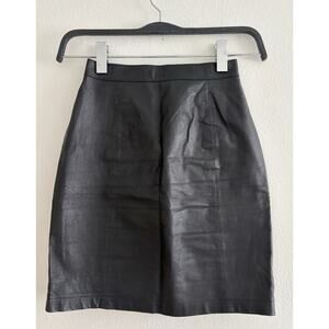 Vintage Wilsons Suede & Leather Genuine Leather Mini Skirt Size 6
